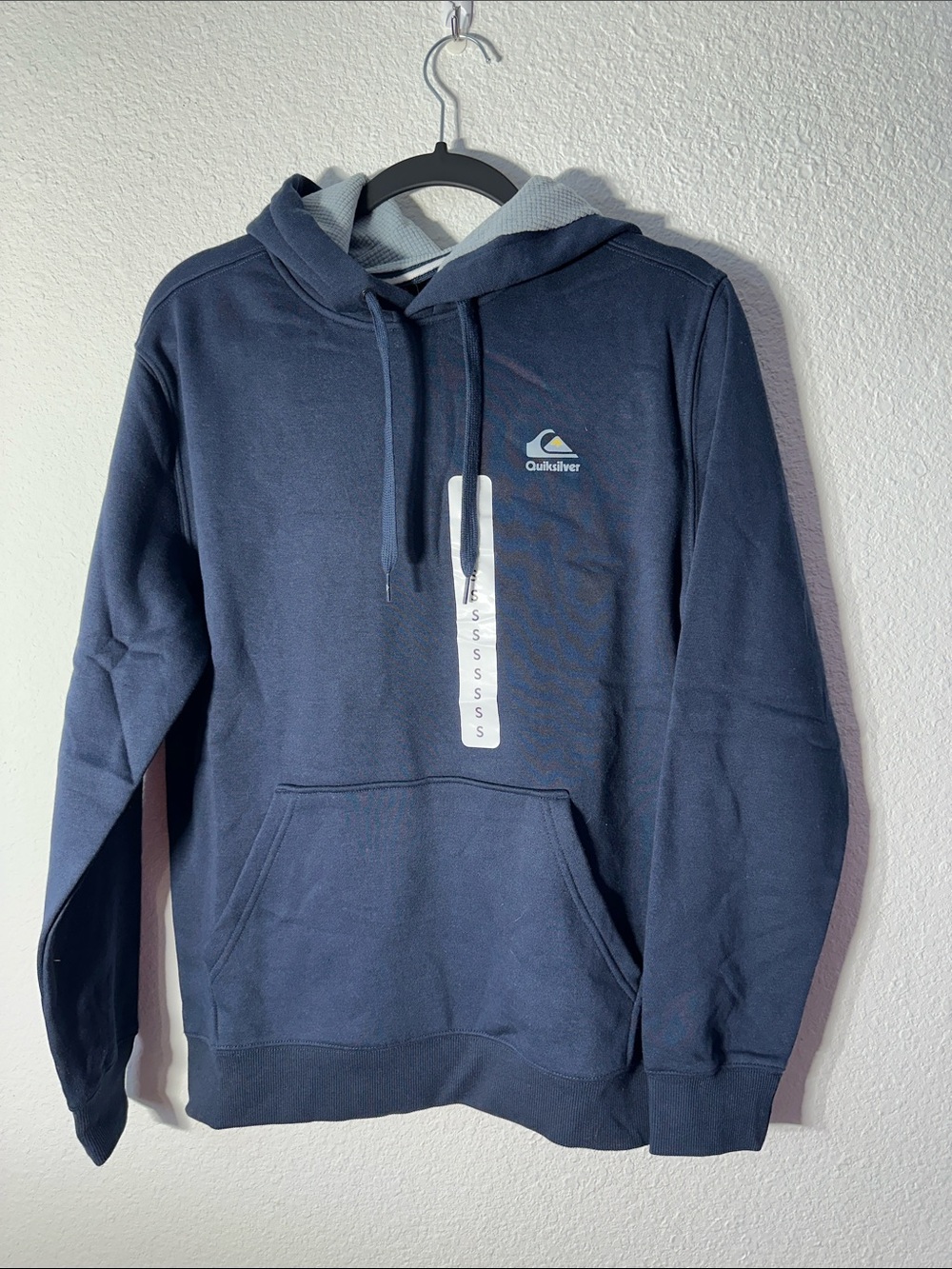 Quiksilver Men's Navy Pullover Hoodie with Logo